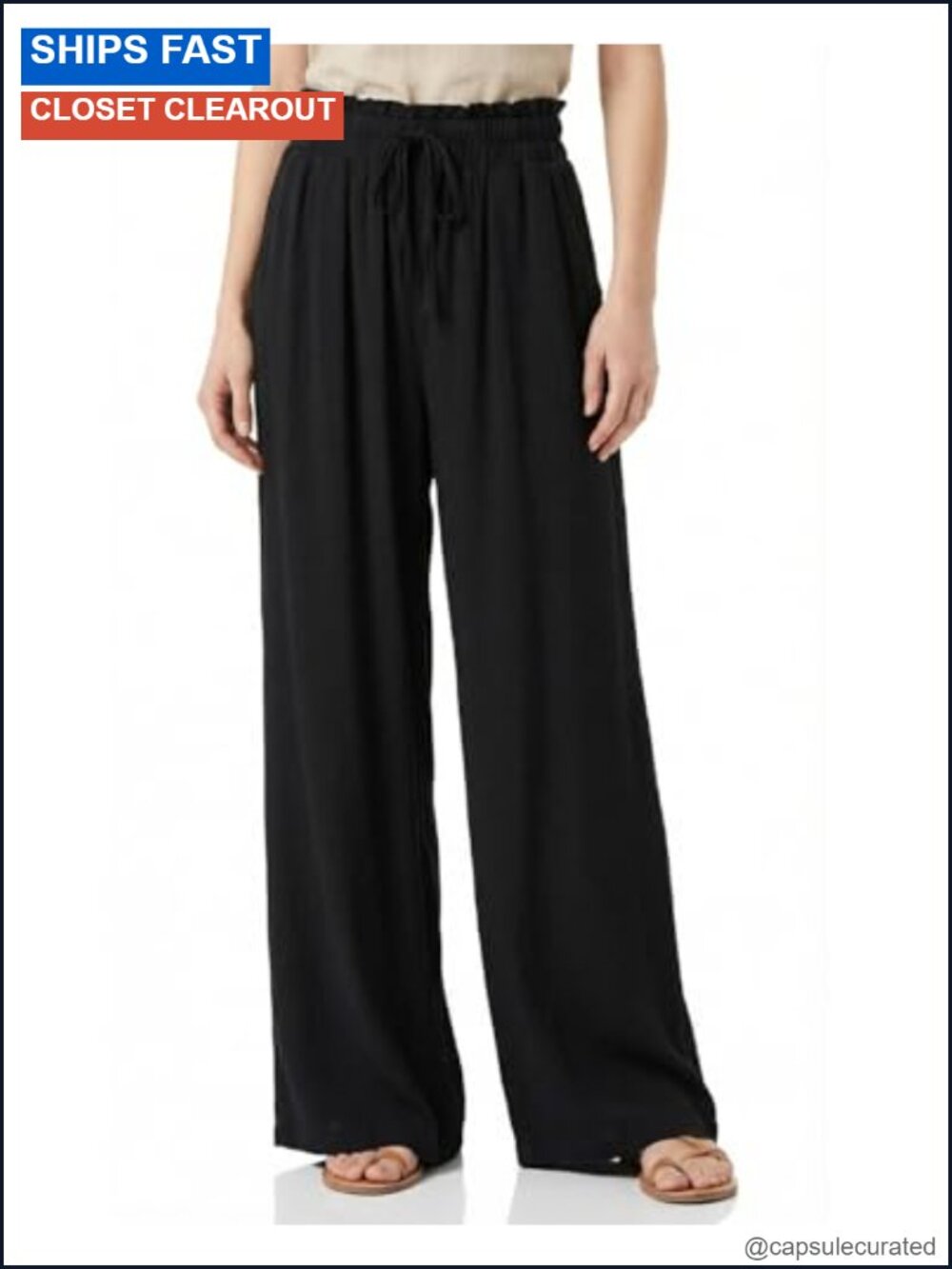 High Waist Wide Leg Linen Pants Tall 34 Inseam Palazzo Drawstring